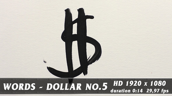 Handwriting Dollar No.5