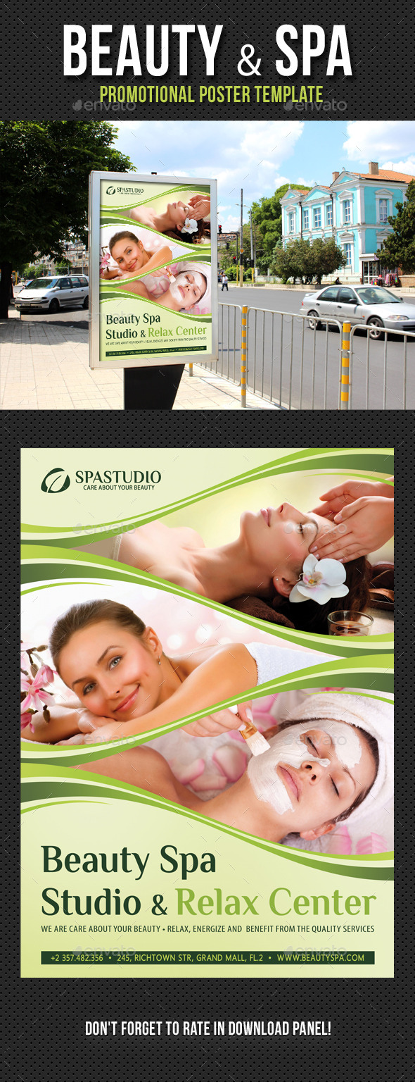 Beauty and Spa Poster Template V01 - Signage Print Templates