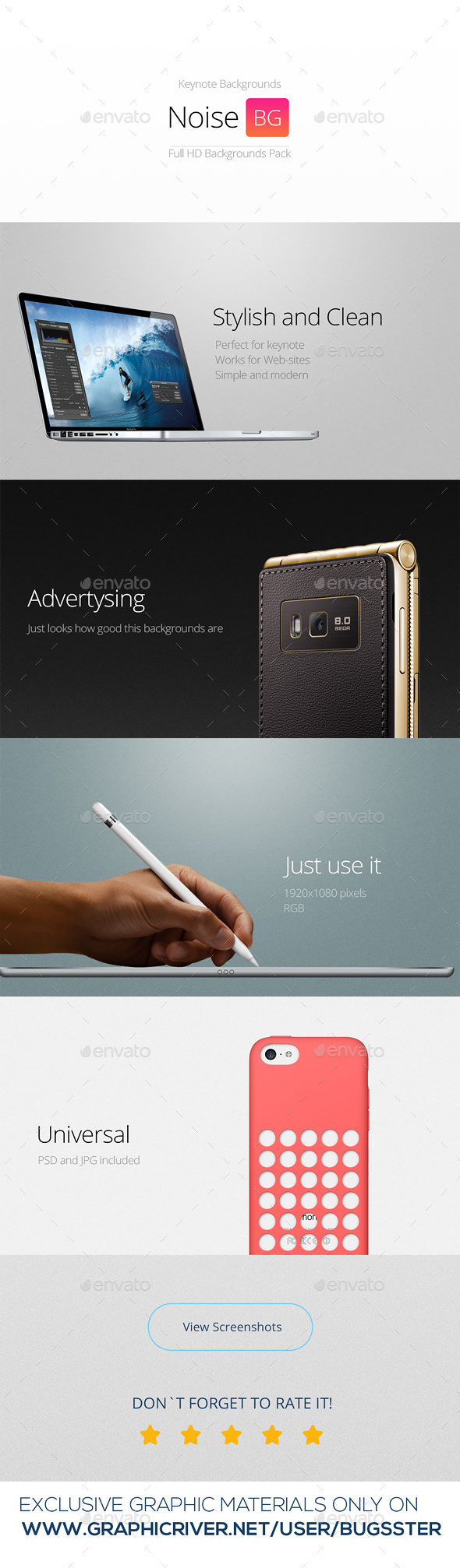 Keynote Noise Backgrounds Pack - Miscellaneous Backgrounds