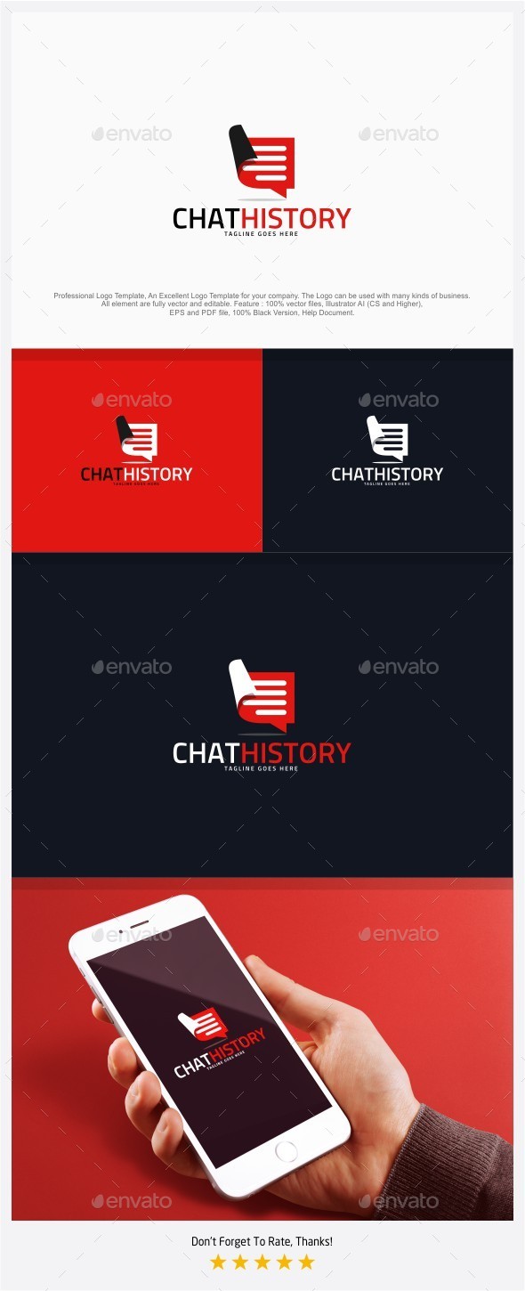 Chat History - Swipe Chat Logo - Symbols Logo Templates
