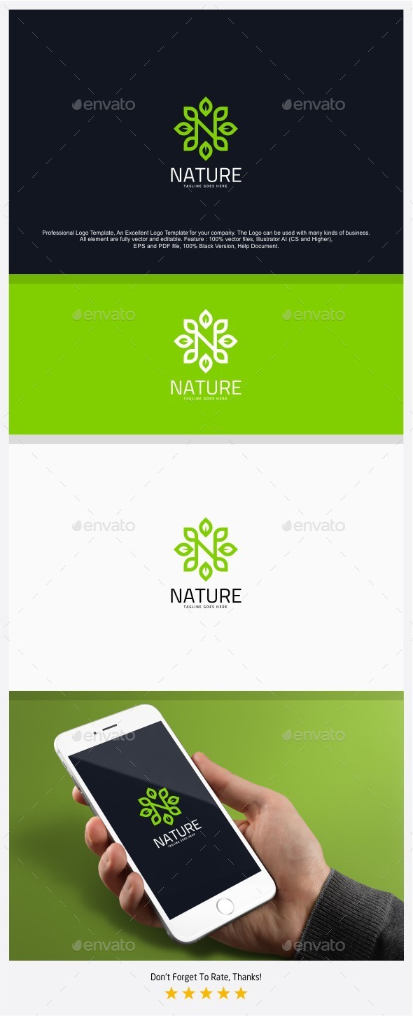 Letter N / Nature Logo - Letters Logo Templates