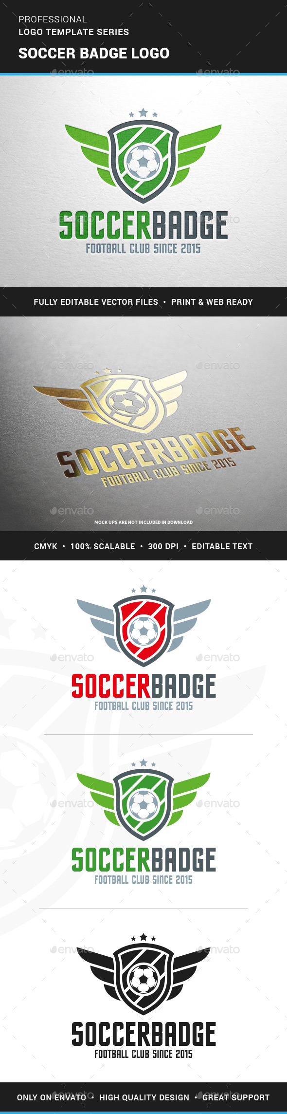 Soccer Badge Logo Template - Crests Logo Templates
