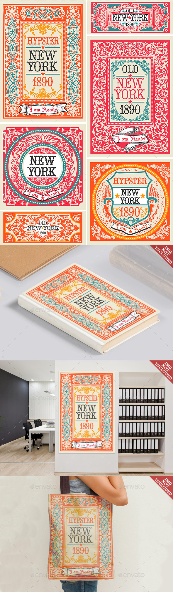 Hipster Labels Vintage 2D - Decorative Vectors
