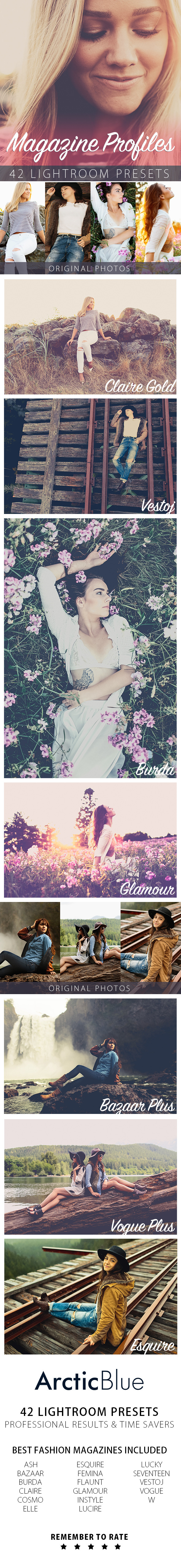 42 Magazine Profiles - Lightroom Presets - Portrait Lightroom Presets