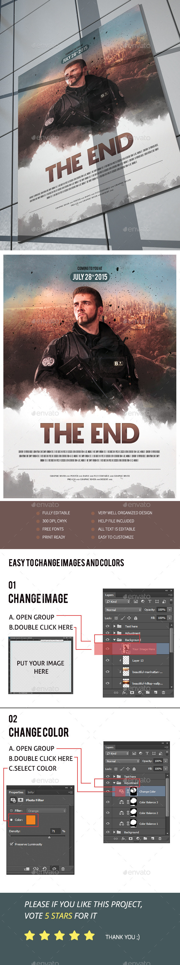 The End Movie Poster/Flyer IV - Events Flyers