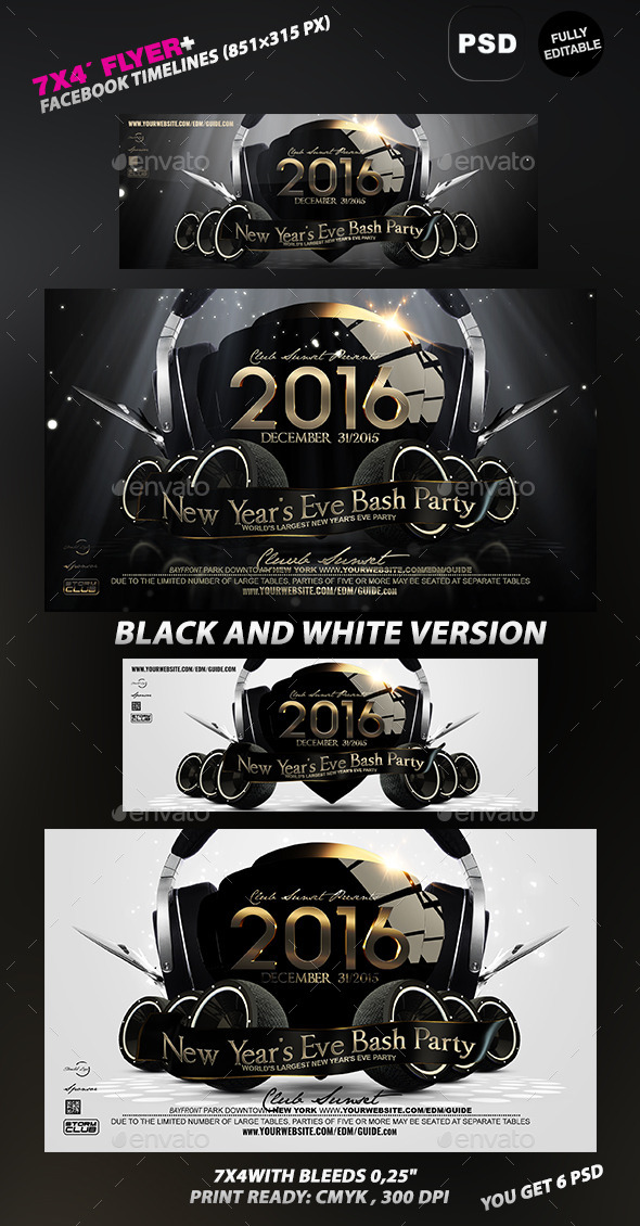 New Years Eve Party Flyer - Events Flyers
