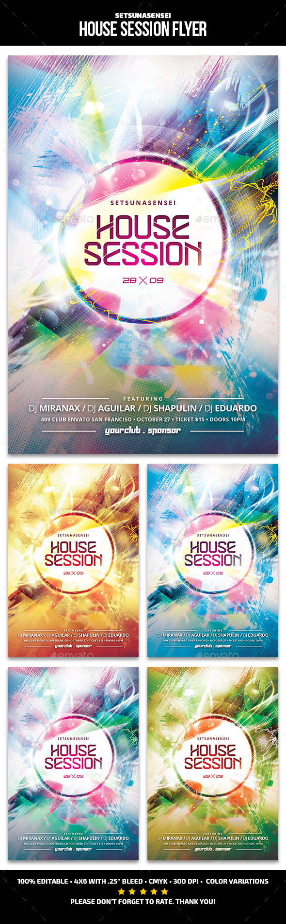 House Session Flyer - Clubs & Parties Events