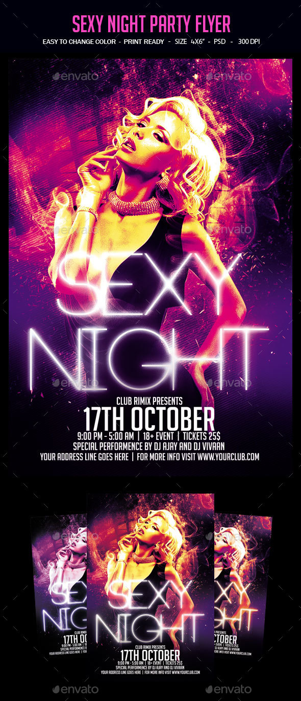 Sexy Night Party Flyer - Clubs & Parties Events