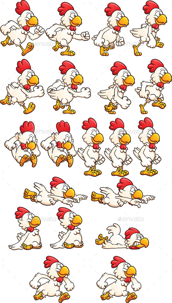 Running Chicken by memoangeles | GraphicRiver