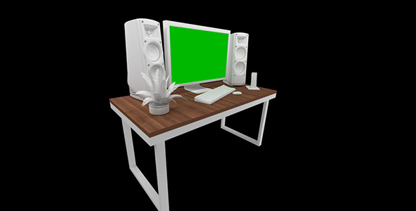 Monitor with Green Screen 3 alt