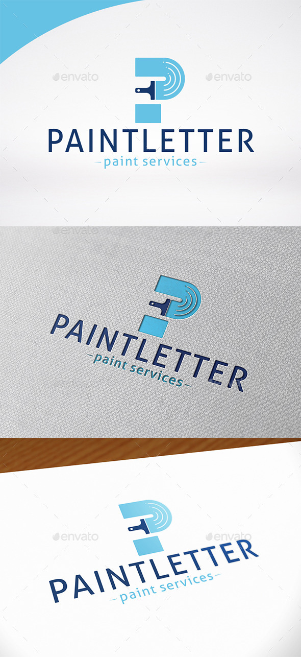 Paint Letter P Logo Template - Letters Logo Templates