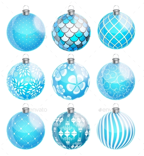 New Year and Christmas Balls Set - Man-made Objects Objects
