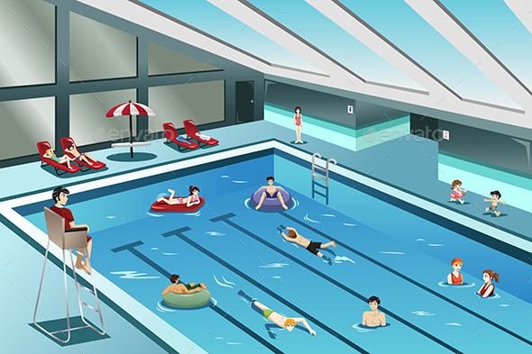 People Going Swimming - People Characters