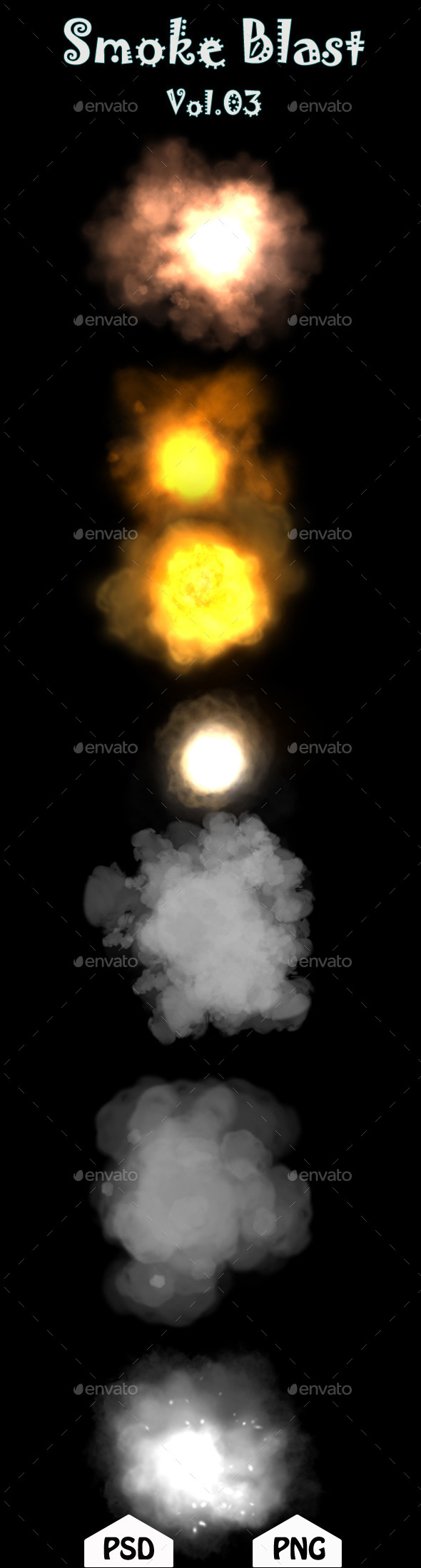 Smoke Blast Vol.03 - Sprites Game Assets