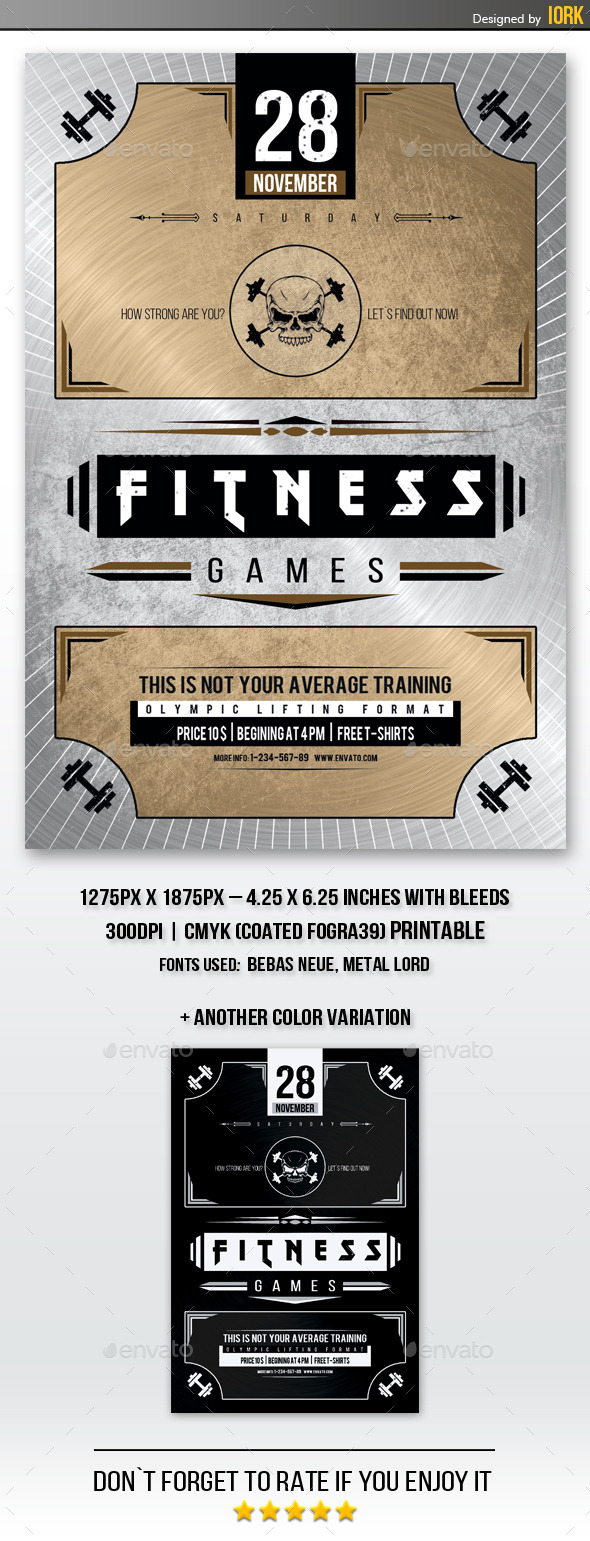 Vintage Fitness Flyer - Sports Events