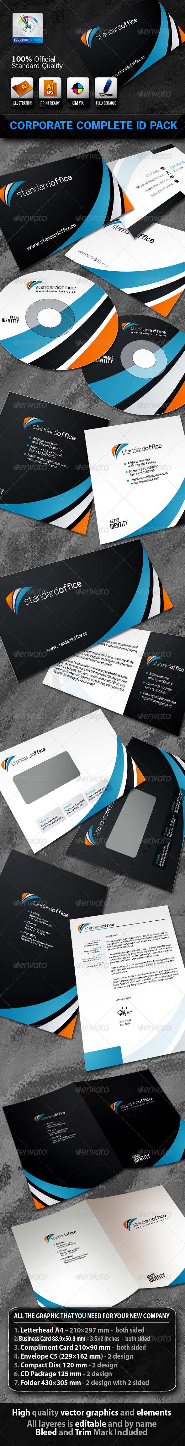 StandardOffice Business Corporate ID Pack + Logo - Stationery Print Templates