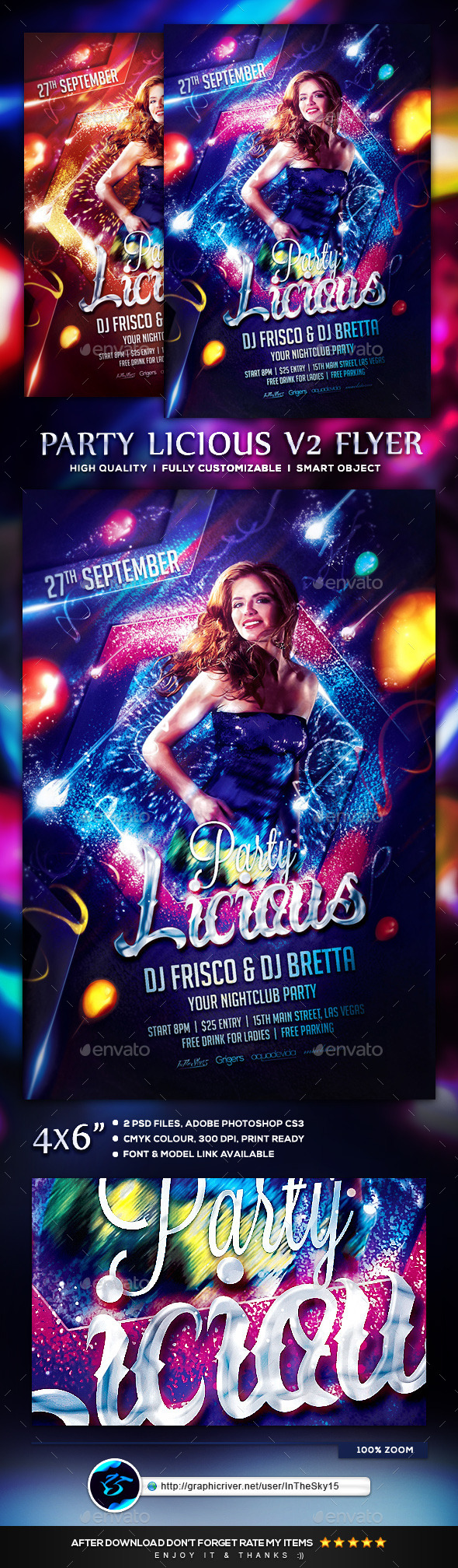 Party Licious V2 Flyer Template - Flyers Print Templates