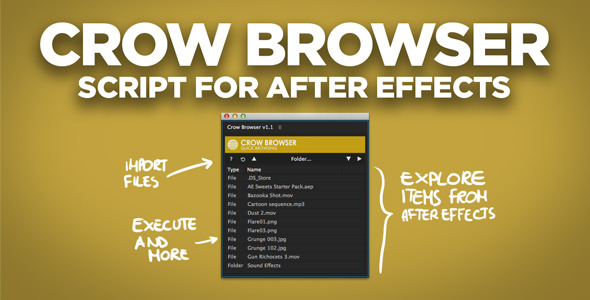 Crow Browser | After Effects Script