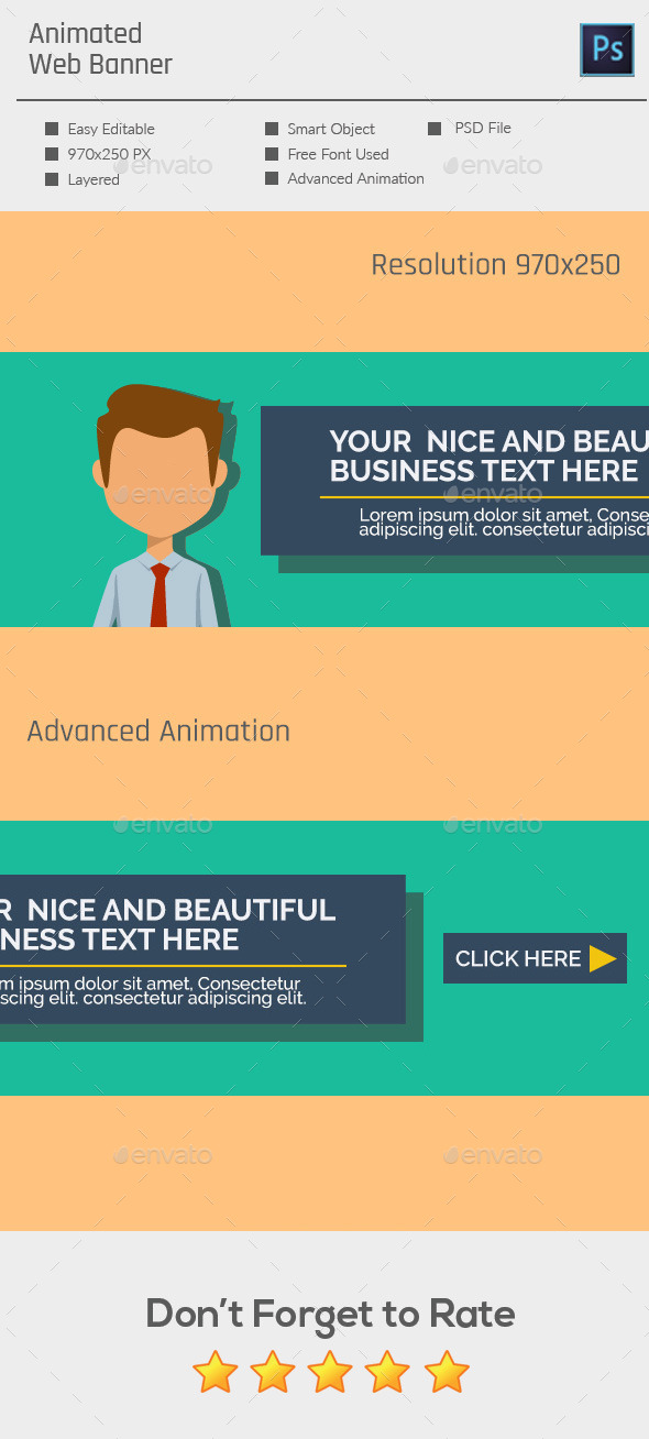 Multipurpose Animated Web Banner - Banners & Ads Web Elements