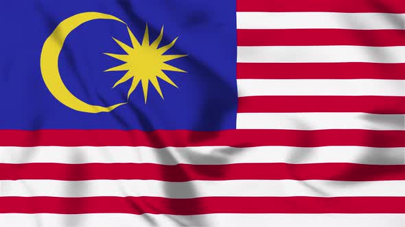 4K Malaysia Flag - Loopable