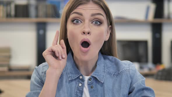 Pensive Creative Woman Thinking an Idea alt