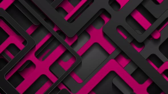 Abstract Pink Black Paper Cut Stripes