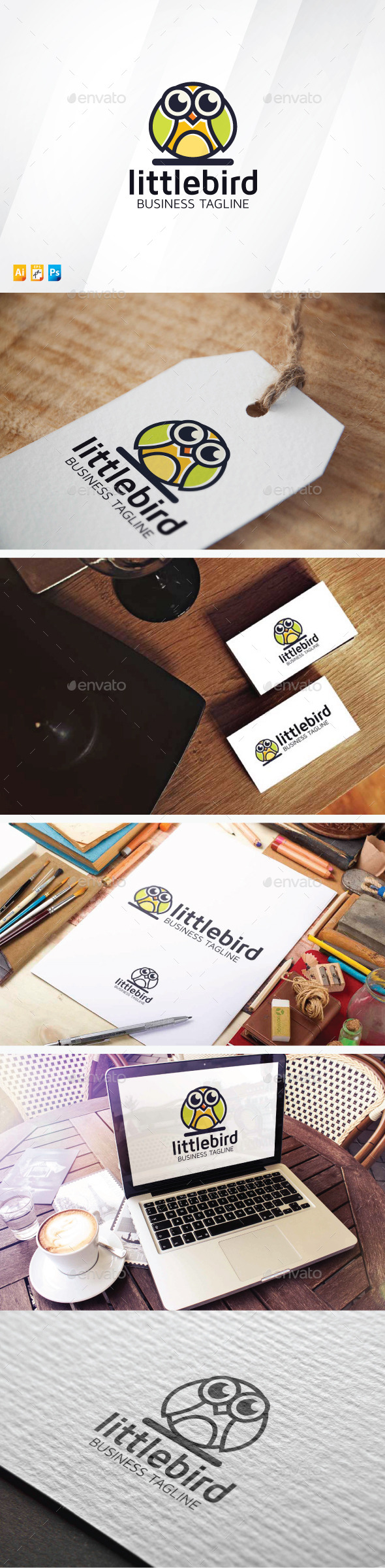 Little Bird Logo - Vector Abstract