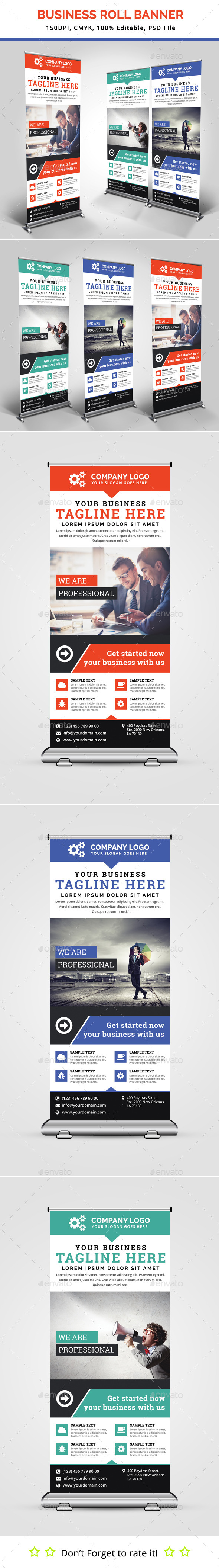 Business Roll Up Banner V18 - Signage Print Templates
