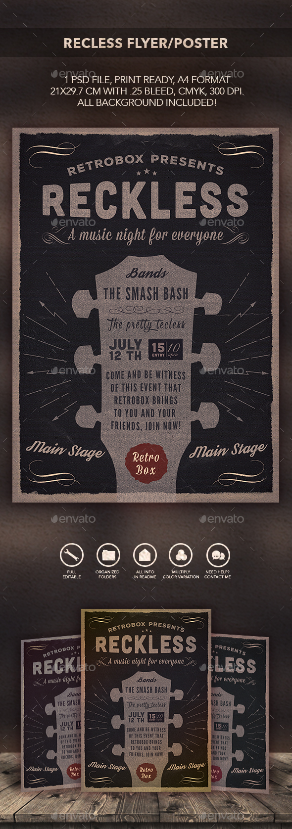 Reckless Party Night Flyer Poster - Flyers Print Templates