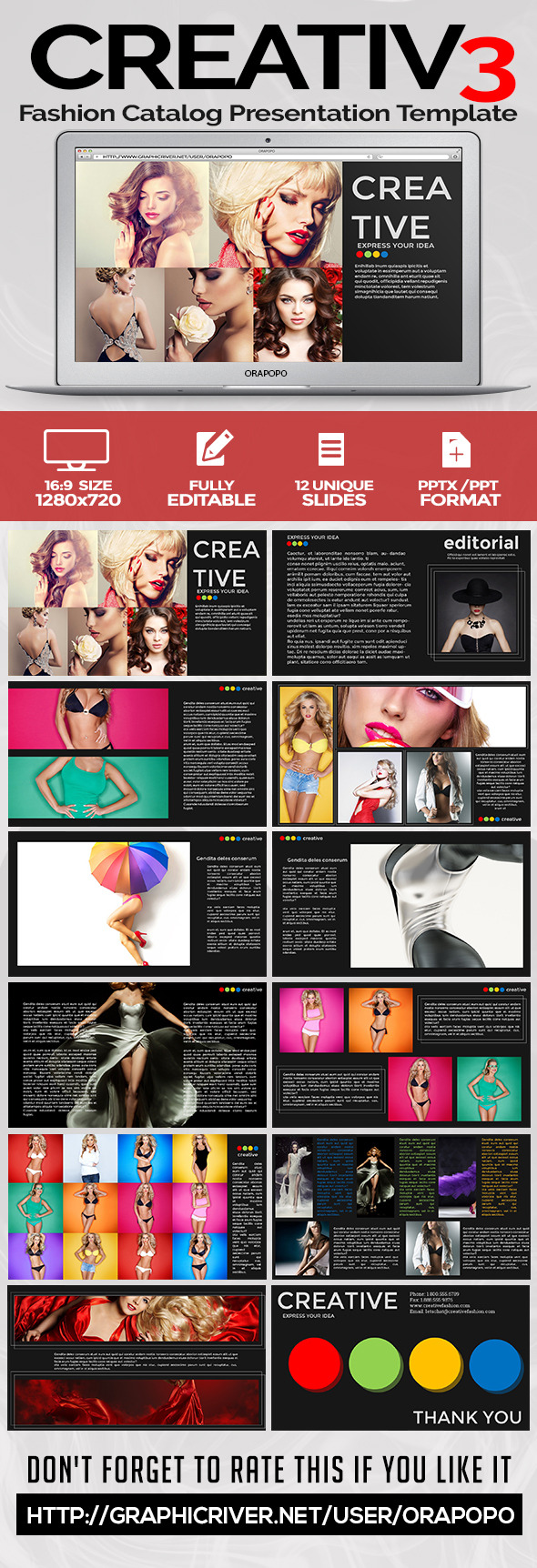 Fashion Catalog Presentation Template - Creative PowerPoint Templates