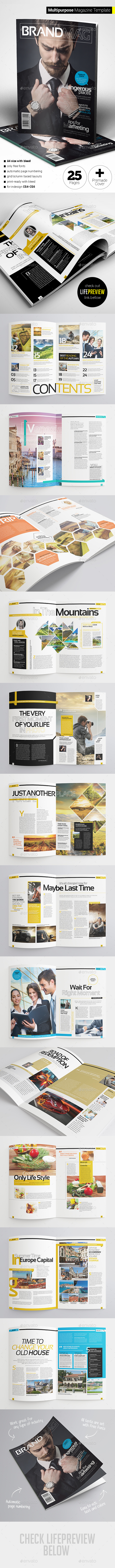 Magazine Template - Magazines Print Templates