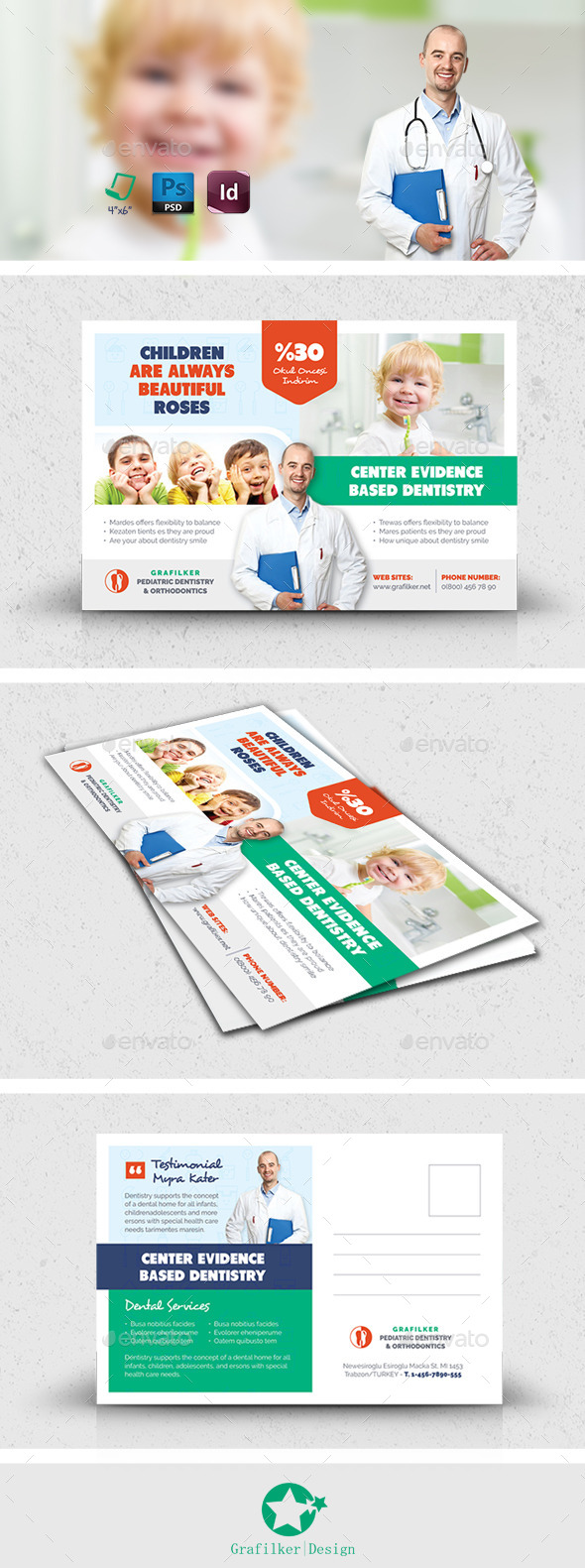 Kids Dental Postcard Templates - Cards & Invites Print Templates