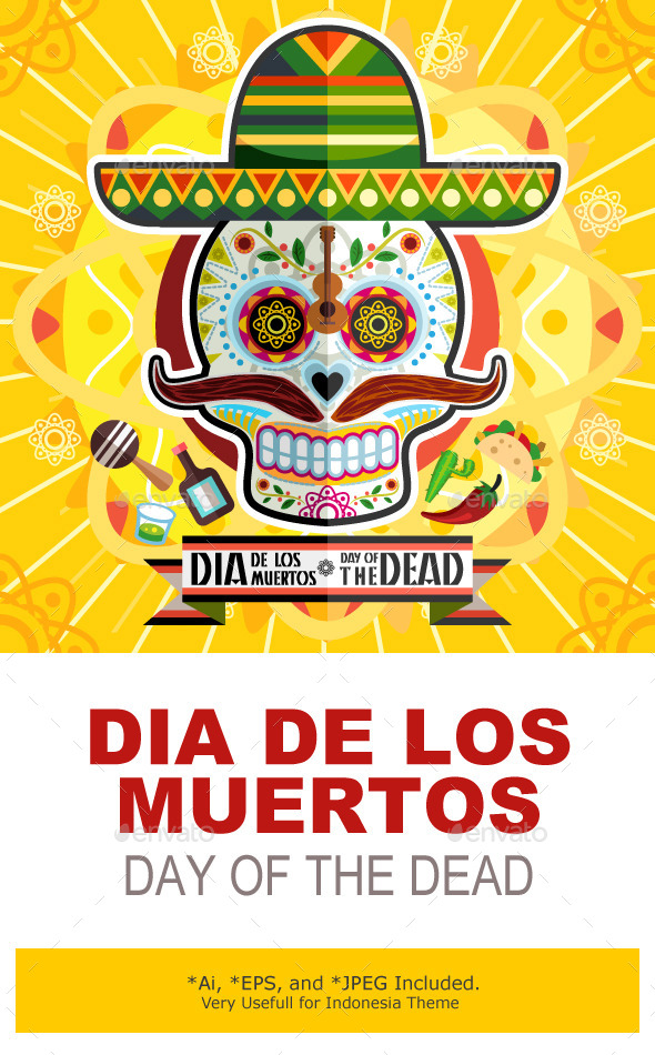 dia de los muertos day of the dead skull by branca_escova graphicriver dia de los muertos flyers