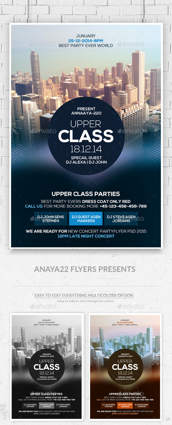 Upper Class Flyer - Clubs & Parties Events