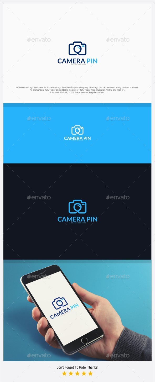 Camera Pin / Local Photography Logo - Objects Logo Templates