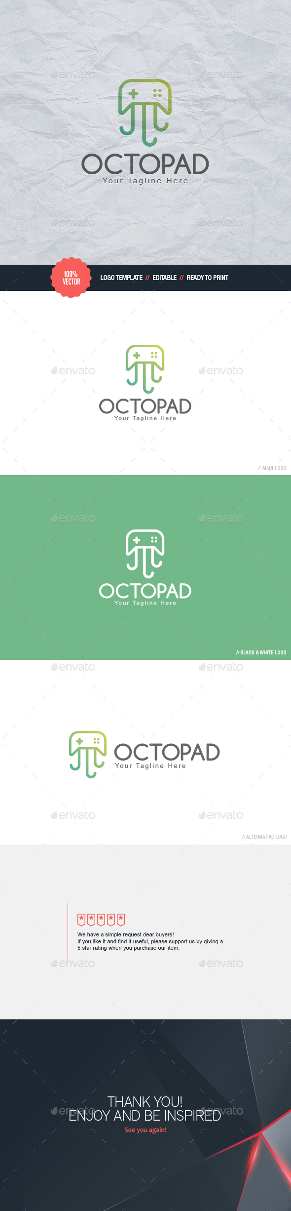 Octopad Logo - Animals Logo Templates