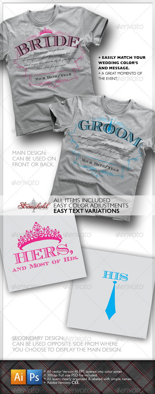 Bride & Groom T-Shirt - Events T-Shirts