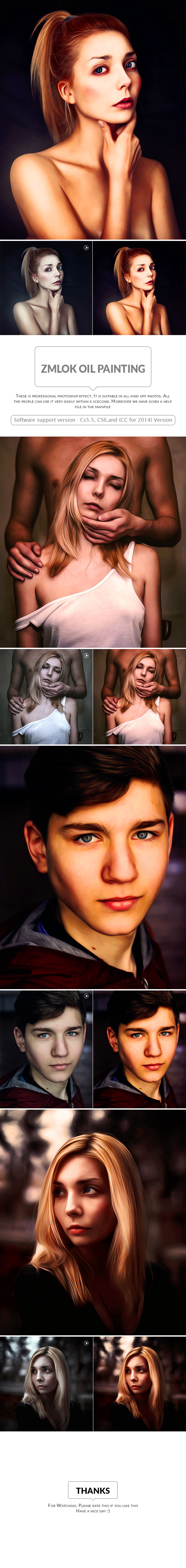 Zmlok Oil Painting - Photo Effects Actions