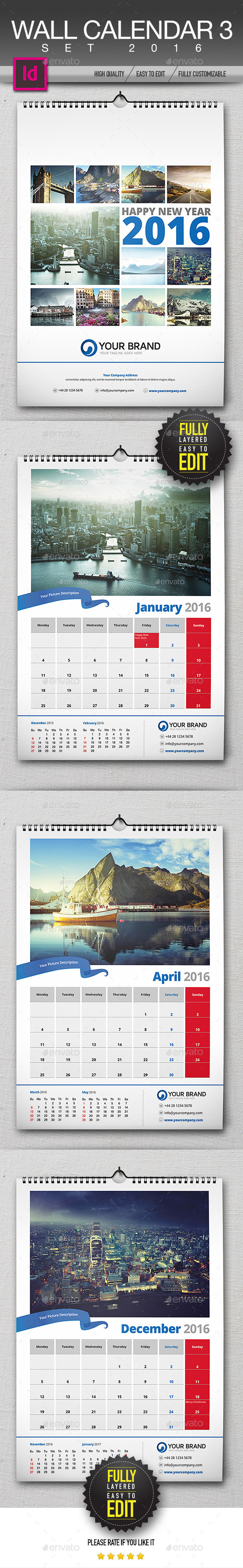 Wall Calendar 2016 - Calendars Stationery