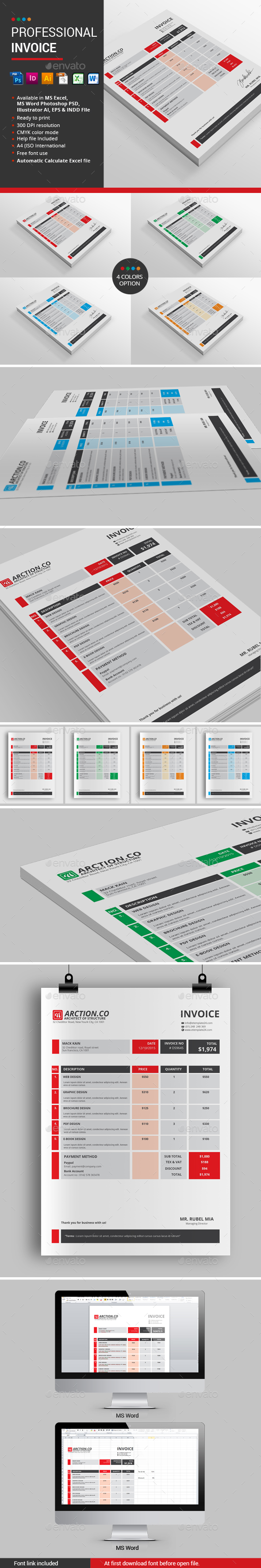 Professional Invoice - Proposals & Invoices Stationery