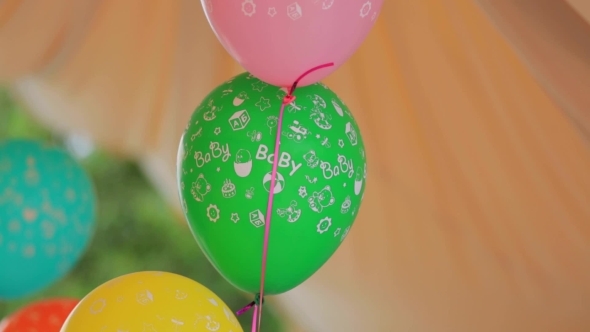 Bunch Of Colorful Balloons At Nature