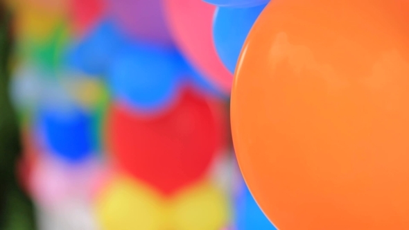 Bunches Of Colorful Balloons At Nature