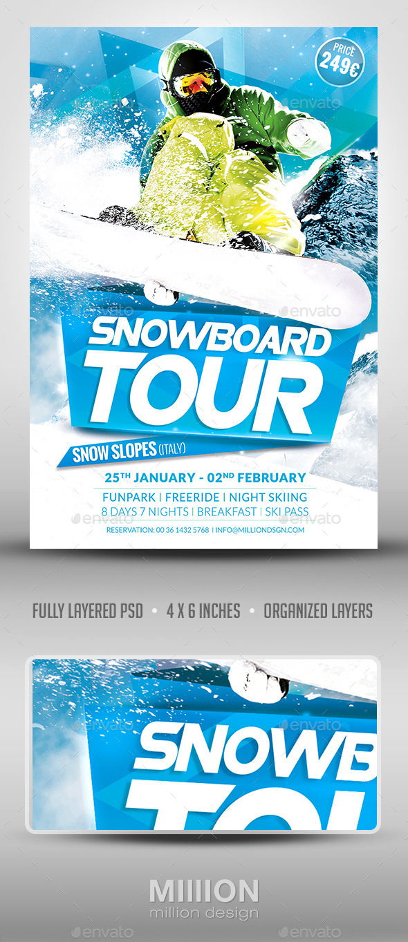 Snowboard Tour Flyer - Sports Events
