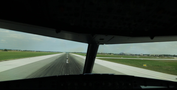 Airplane Takeoff Cockpit View