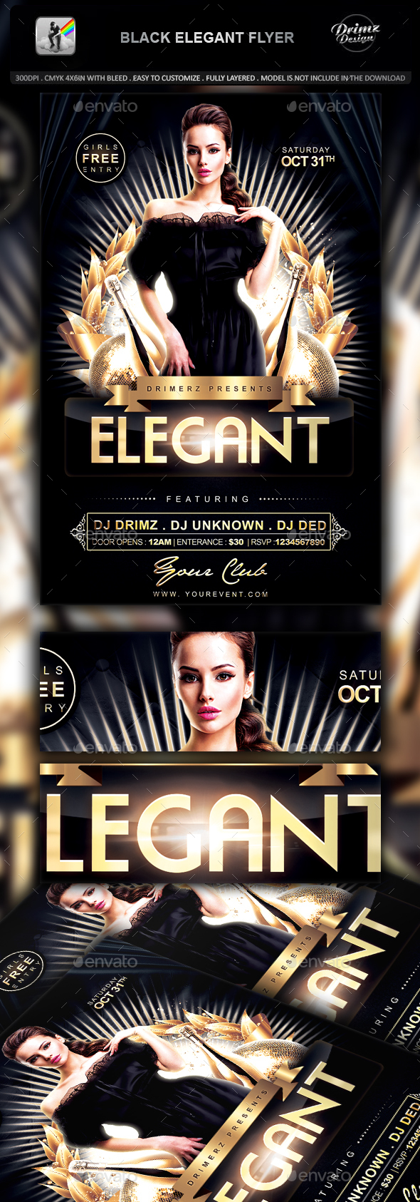 Black Elegant Flyer - Events Flyers