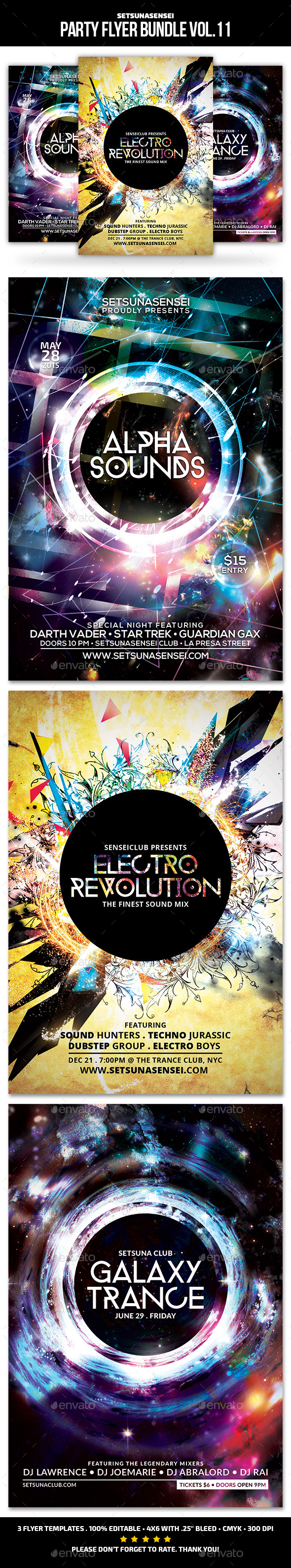 Party Flyer Bundle Vol.12 - Clubs & Parties Events