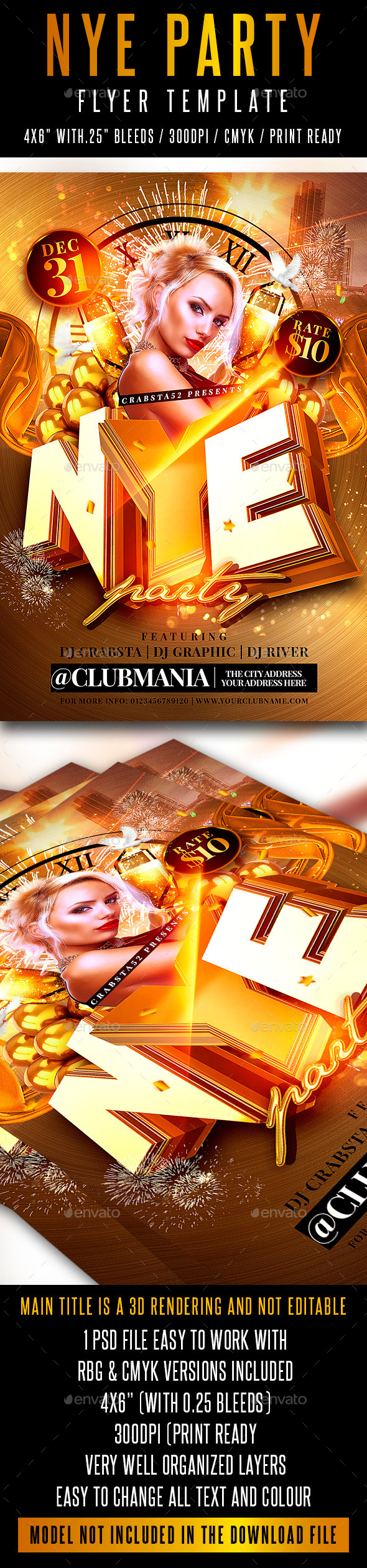 NYE Party Flyer Template - Events Flyers