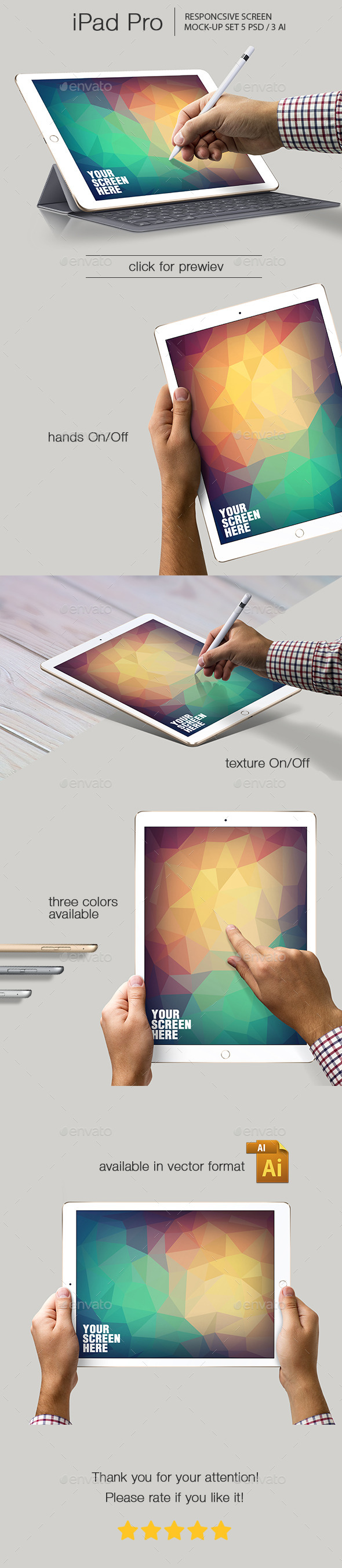 iPad Pro Responsive Mockup - Mobile Displays