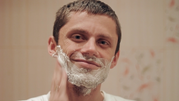 Man Shaves