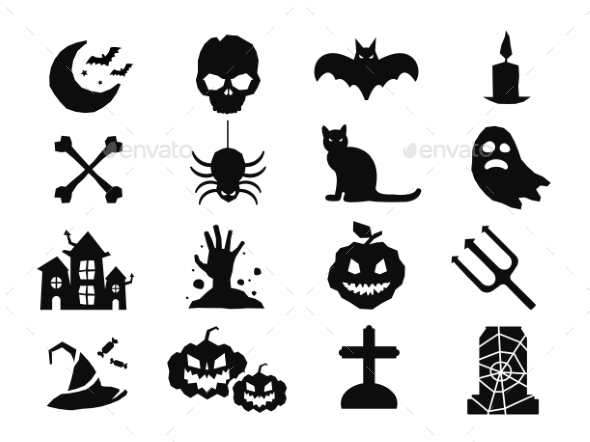 Halloween Vector Icons Set - Miscellaneous Icons